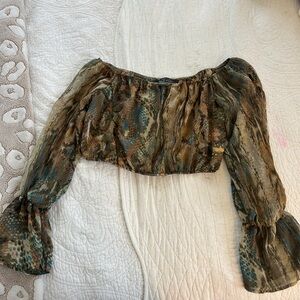 Chic Multicolor Off-Shoulder Women's Top